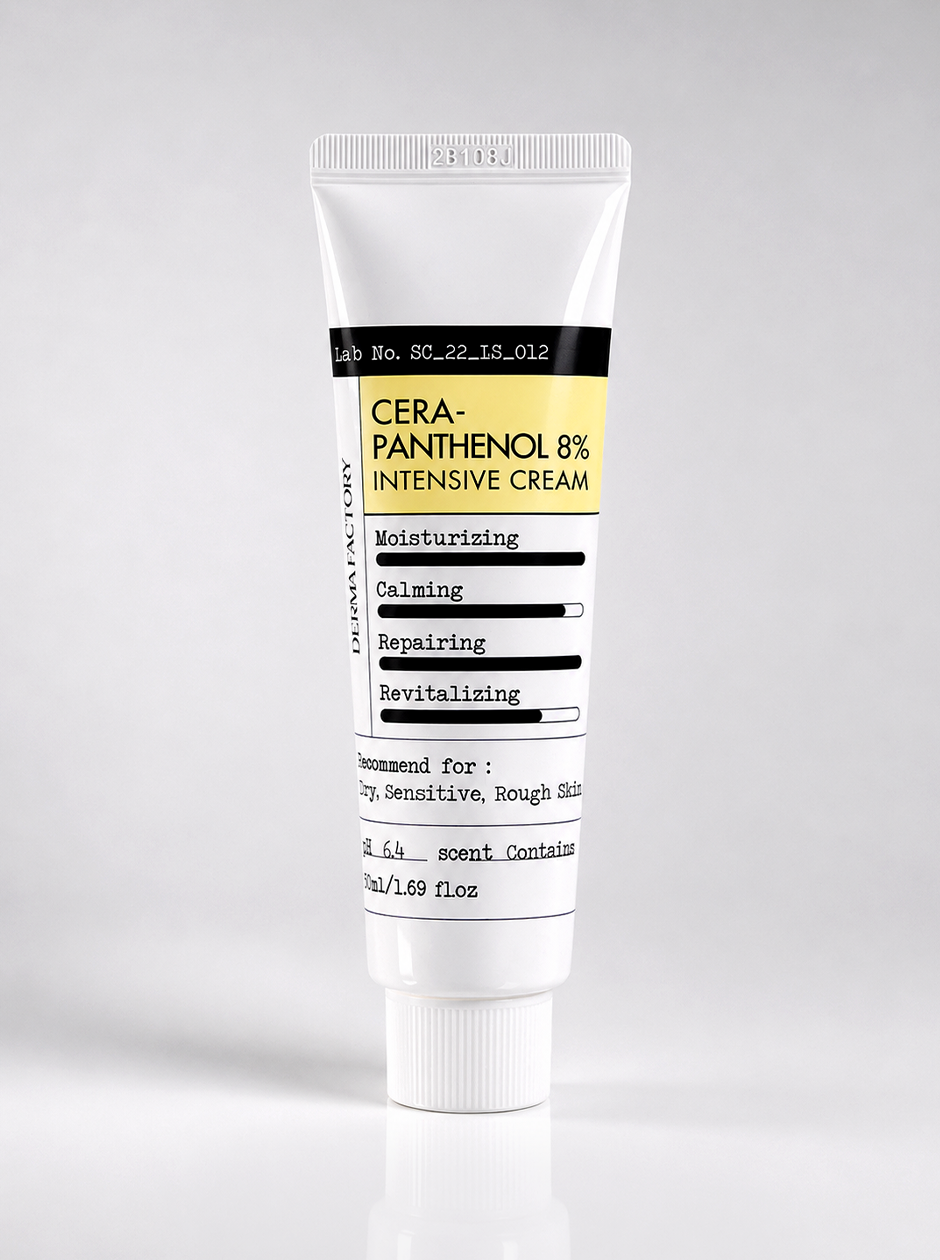Derma Factory / Крем интенсивный увлажняющий - Cera-pantenol 8% Intensive Cream, 50мл