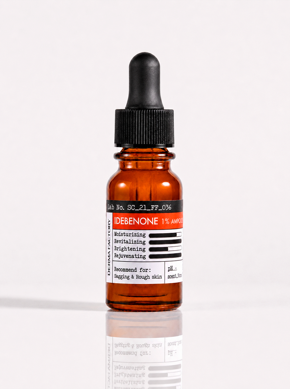 Derma Factory / Ампула для лица антивозрастная с идебеноном - Idebenone 1% Ampoule, 10мл