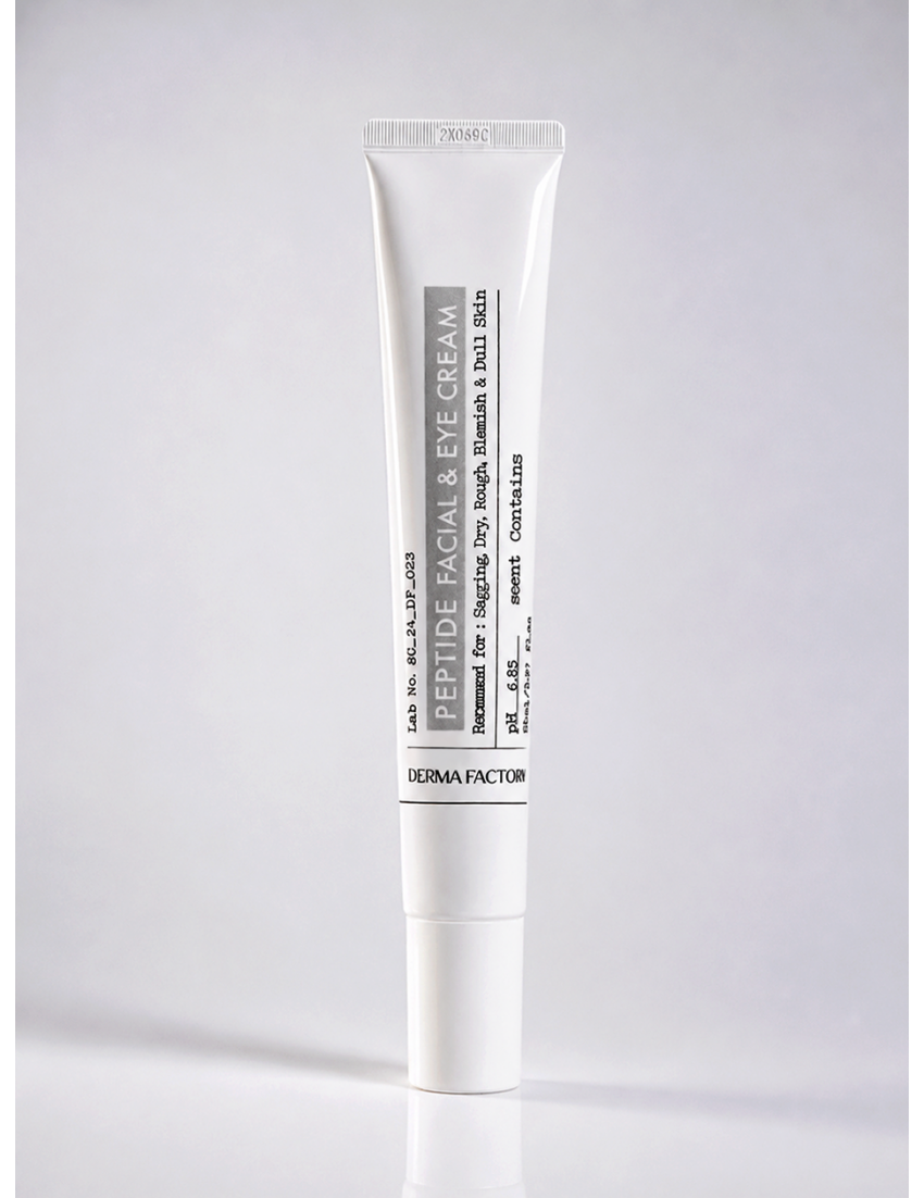 Derma Factory / Крем для лица и кожи вокруг глаз с пептидами - Peptide Facial and Eye Cream, 20мл