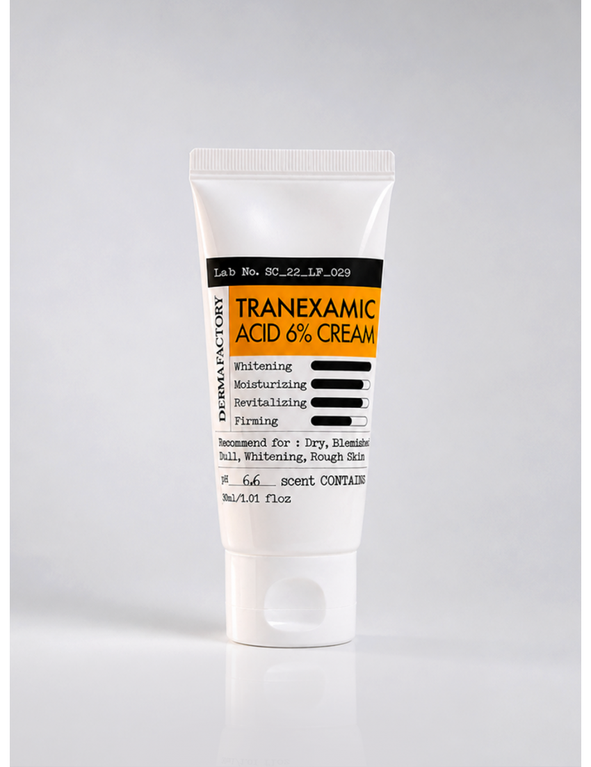 Derma Factory / Крем для лица осветляющий с транексамовой кислотой 6% Tranexamic Acid 6% Cream, 30мл