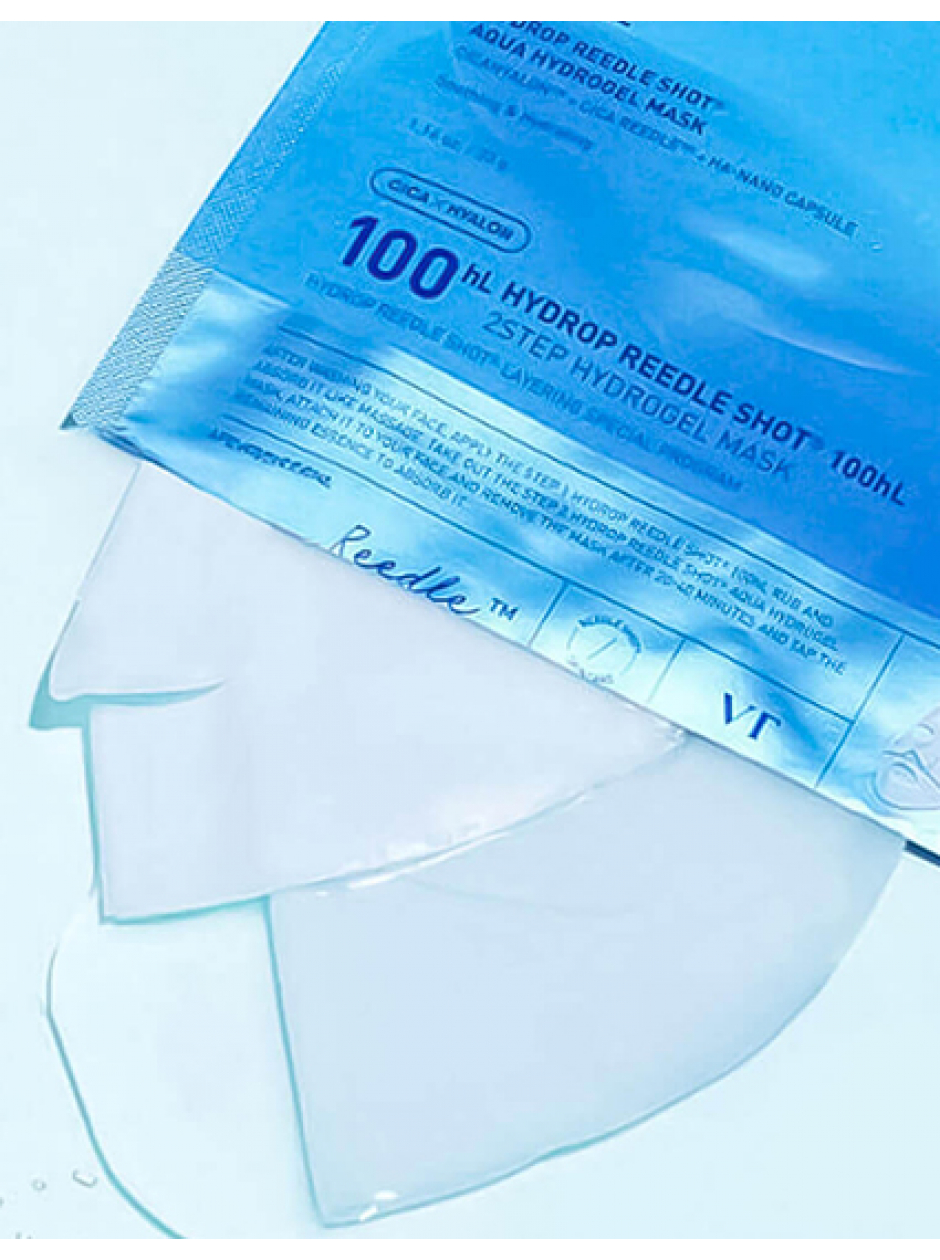VT HYDROP REEDLE SHOT 100hL 2 STEP MASK Маска для лица с микроиглами VT Cosmetics 1.5г + 33г